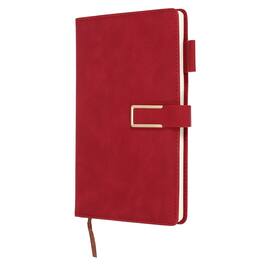 Unique Bargains - Lined Journal Notebook 8.3x5.7", A5 100 Pages 80GSM Soft PU Leather Daily Journal with Magnetic Closure - Red