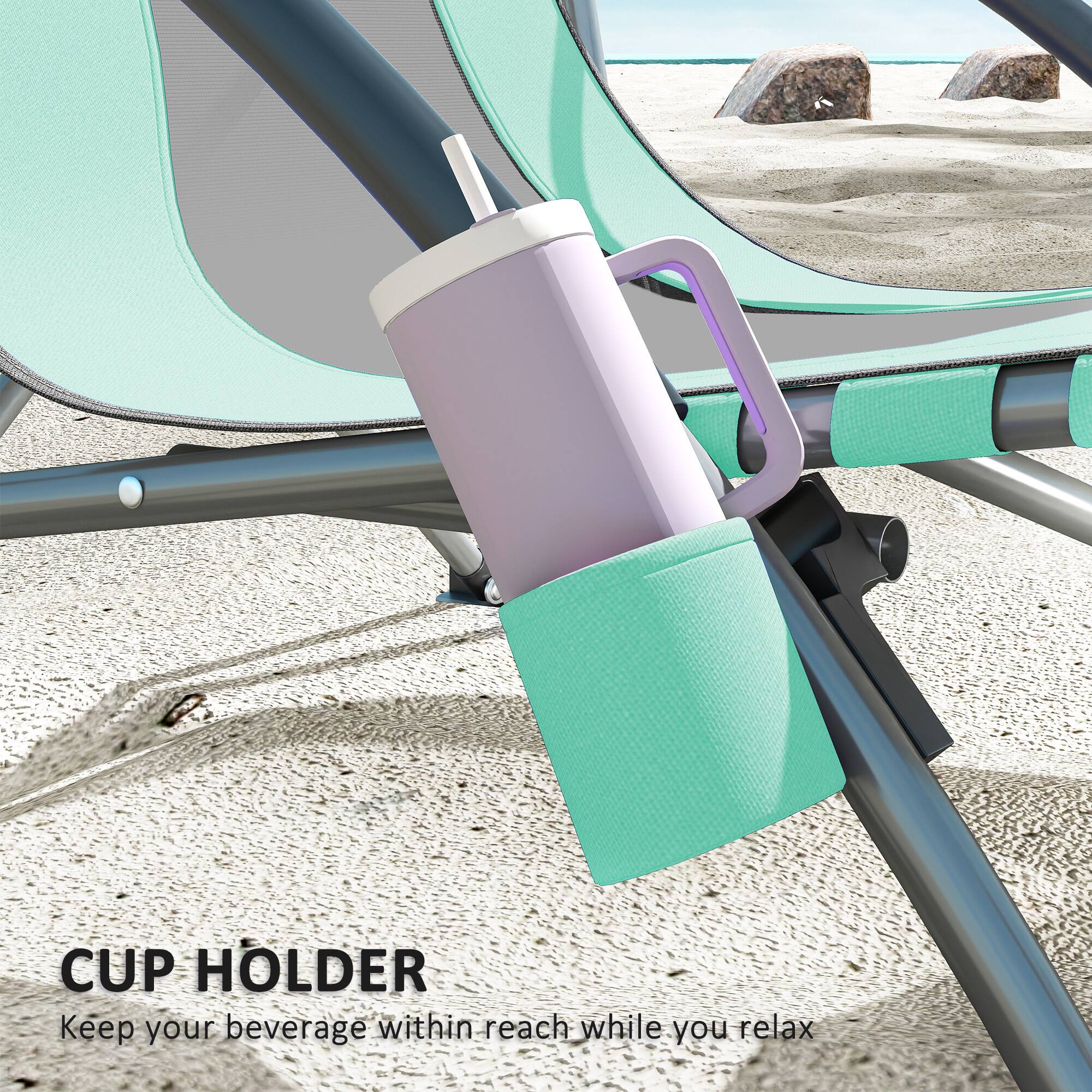 CUP HOLDER Keep your beverage within reach while you relax