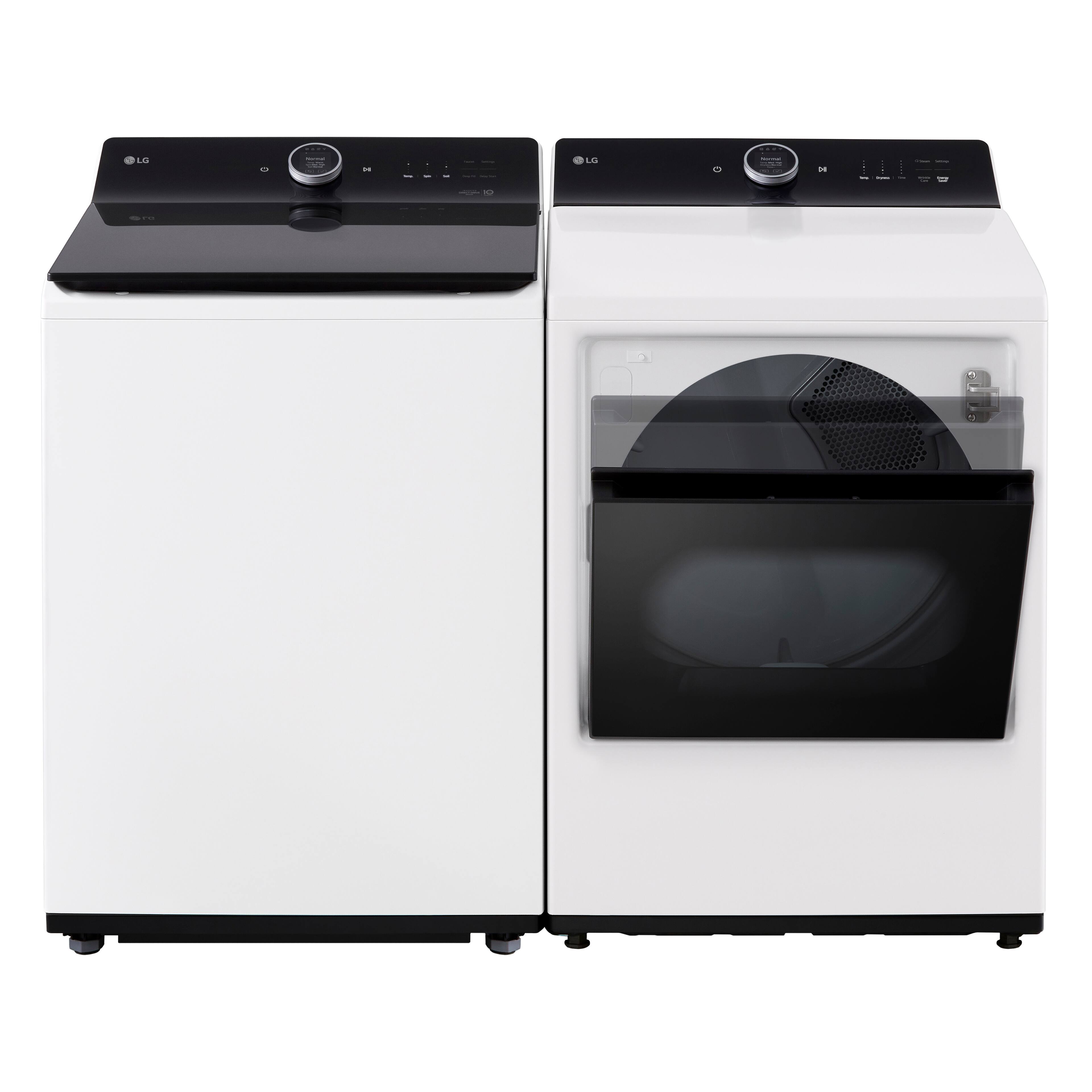 Alt View 17. LG - 7.3 Cu. Ft. Smart Electric Dryer with Steam and EasyLoad Door - Alpine White.
