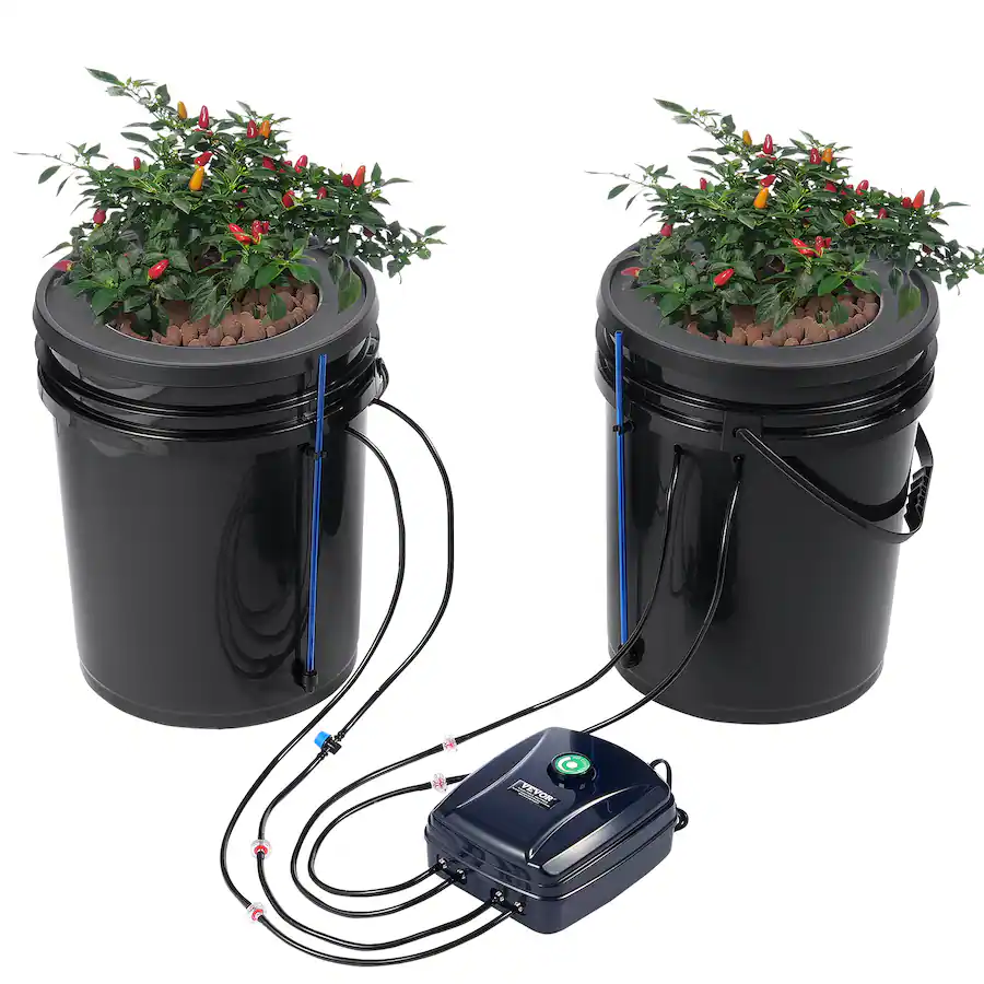 Hydroponic Dripper System VEVOR DWC Hydroponics Grow System, Hydroponic Growing System with Top ...