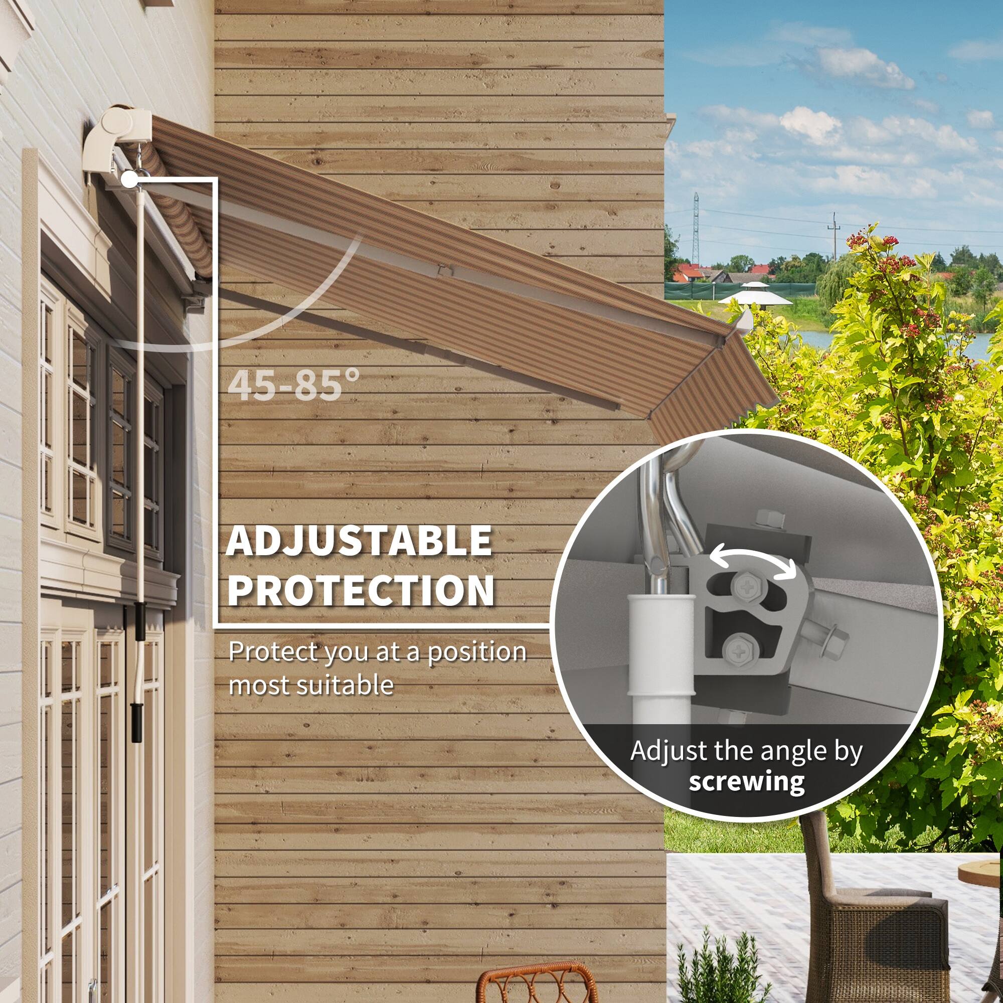 45-85° ADJUSTABLE PROTECTION
Protect you at a position most suitable
Adjust the angle by screwing