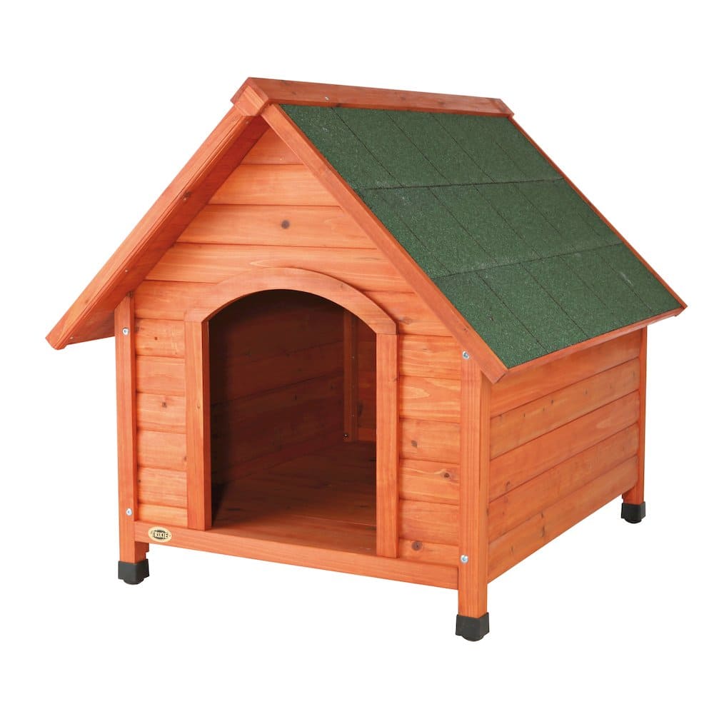 TRIXIE - Cottage Weatherproof Outdoor Wooden Dog House Raised Floor for Dogs - Brown