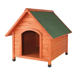 TRIXIE - Cottage Weatherproof Outdoor Wooden Dog House Raised Floor for Medium Dogs - Brown