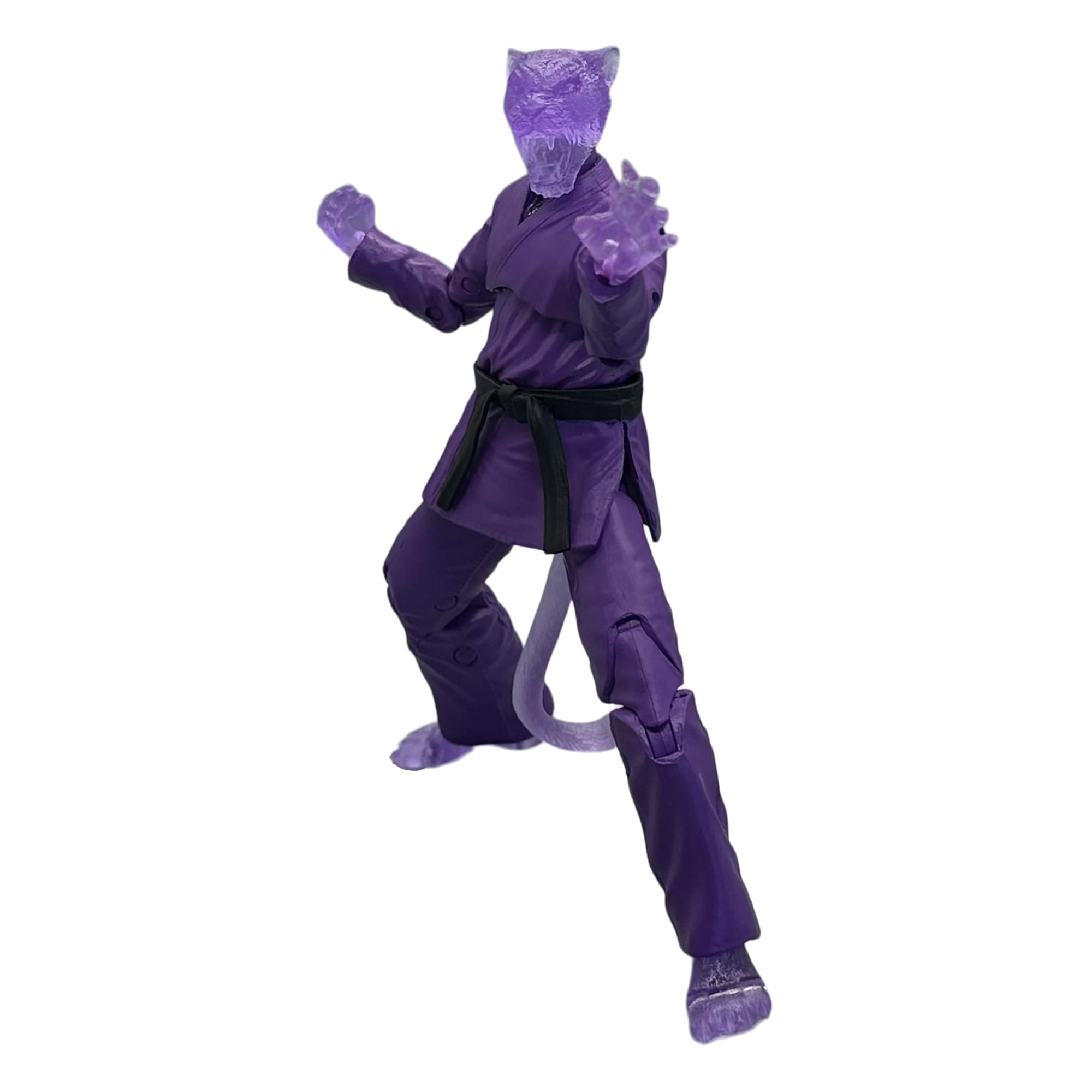 Alt View 3. Icon Heroes - Zoo Jitsu Fighters 6 Inch Action Figure | Jairo the Jaguar Supercharged - Purple.