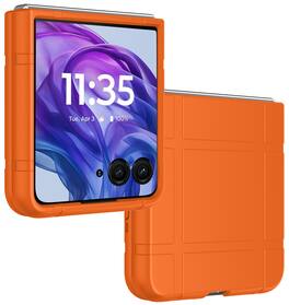 Nakedcellphone - Slim Case for Motorola RAZR+ 2024/2025/2026 Flip Phone (RAZR PLUS) - Orange