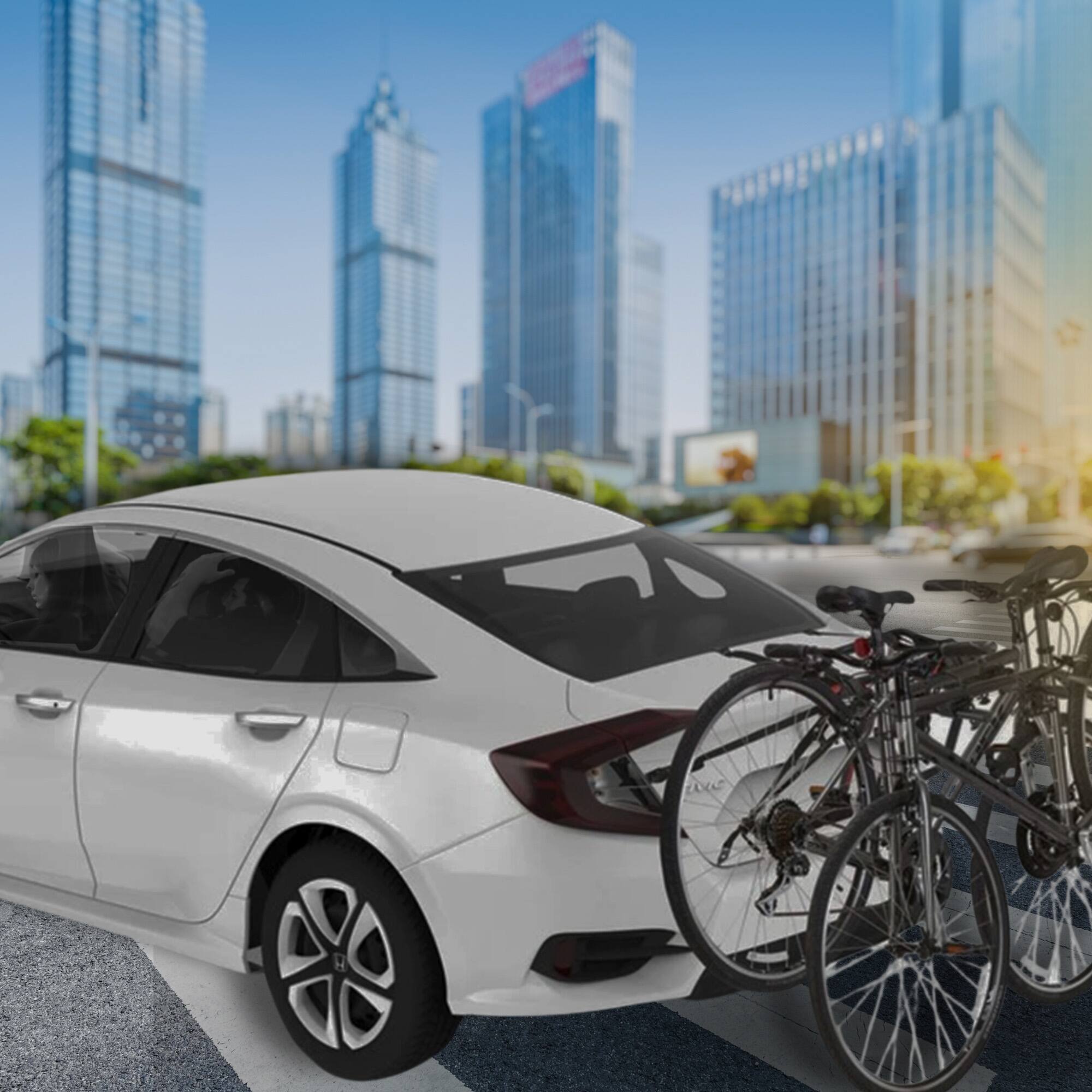 Alt View 8. Yakima - Yakima HangOut Car Trunk Compact Foldable 3 Bicycle Mount Rack Carrier, Black - Black.