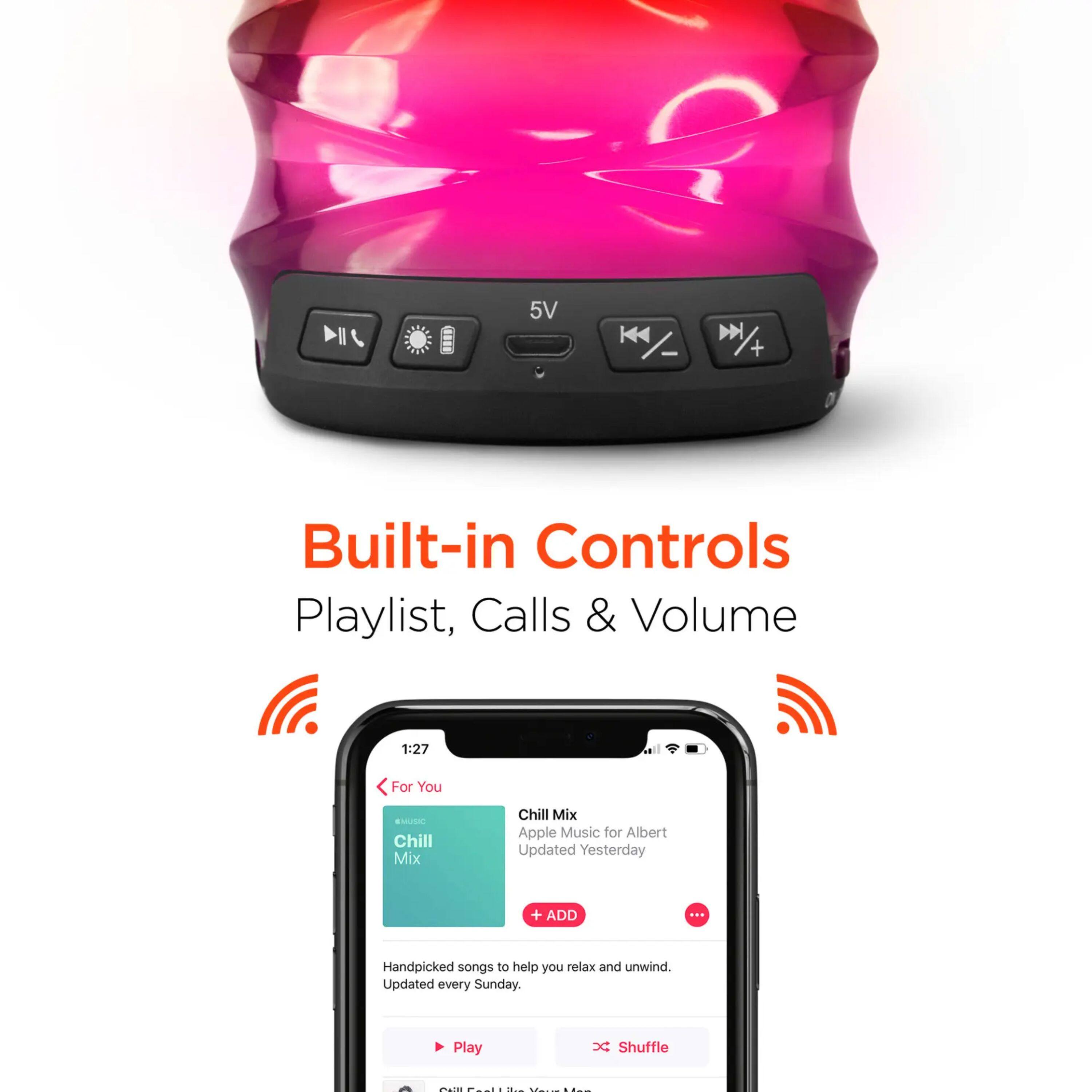5V KA D + Built-in Controls Playlist, Calls & Volume

1:27 For You  
Chill Mix  
Apple Music for Albert  
Updated Yesterday  

Handpicked songs to help you relax and unwind.  
Updated every Sunday.  

Play DC Shuffle