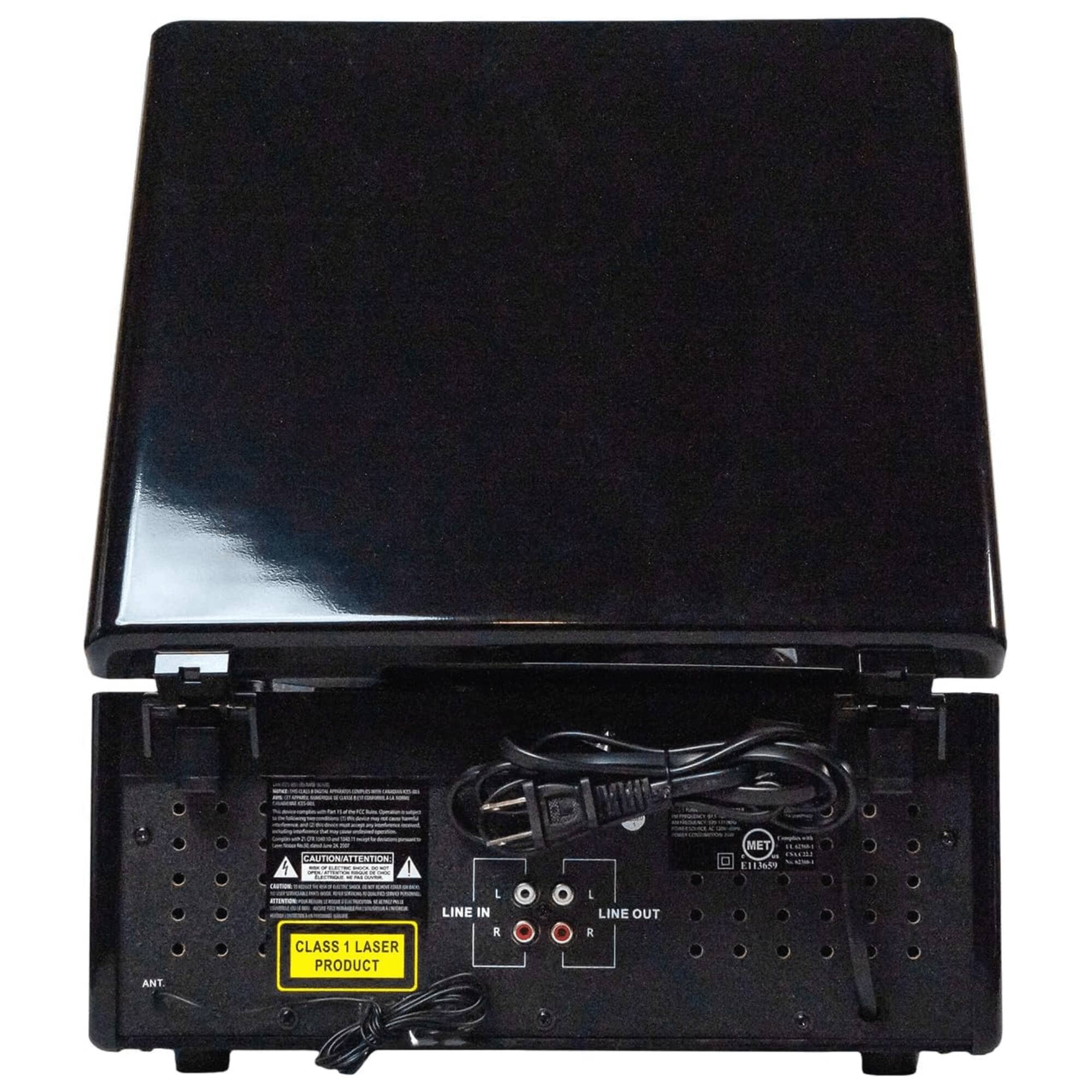 CAUTION ATTENTION  
CLASS 1 LASER PRODUCT  

LINE IN  
L R  

LINE OUT  
L R  

MET  
E113659  

ANT.