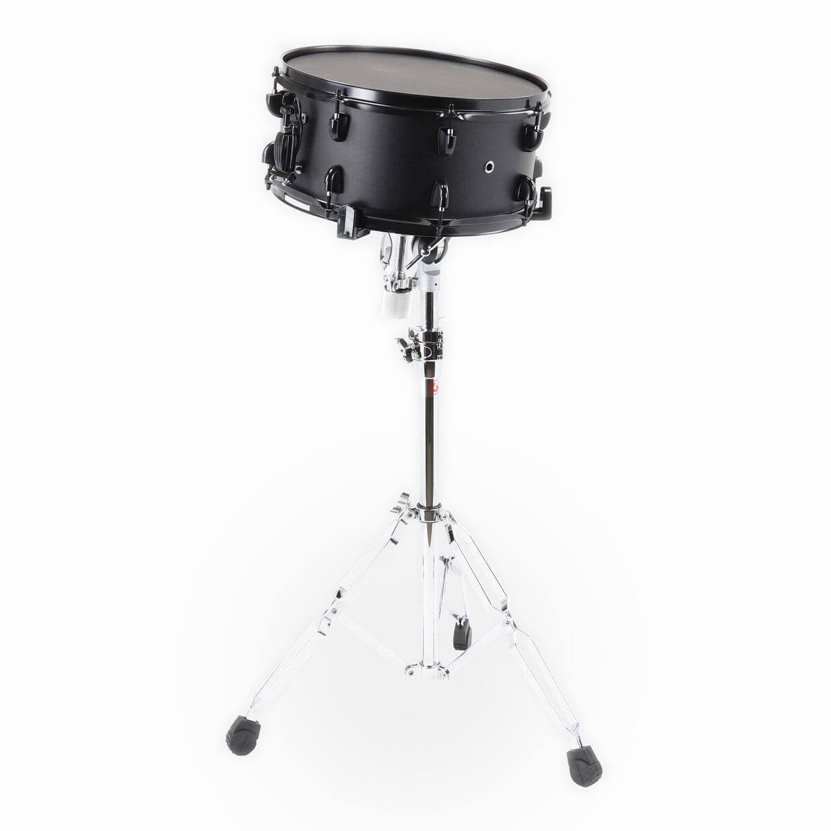 Left. Gibraltar Hardware - 6000 Series Concert Snare Drum Stand, Heavy Duty Double Braced with Extended Height Range and Ultra Adjust Tilter.