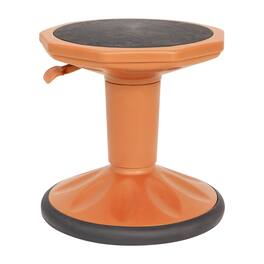 Flash Furniture - Carter Adjustable Height Kids Flexible Active Stool for Classroom and Home with Non-Skid Bottom, 14" - 18" Sea - Orange