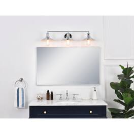 Living District - Etude 3 light Wall Sconce - Chrome