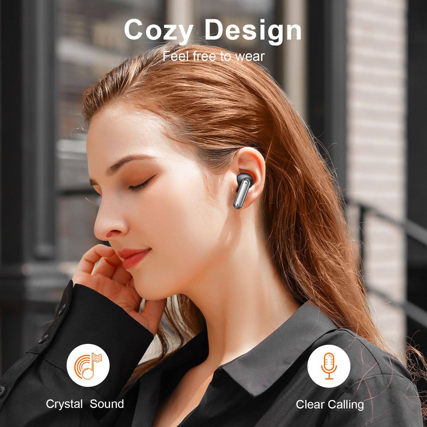 Cozy Design  
Feel free to wear  

Crystal Sound  
Clear Calling