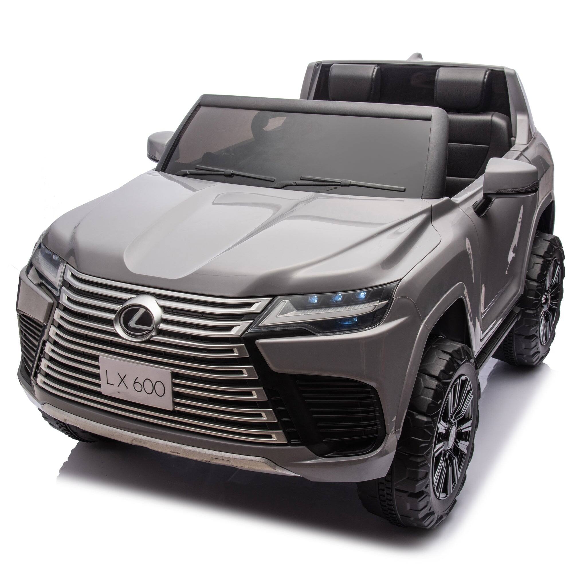 Alt View 2. BreeBe - Licensed LEXUS LX600 24V Kids Ride-On Car 2-Seater 2WD, Parents Control, Bluetooth, Music, Adjustable Speed - Gray.