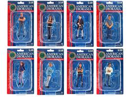 "Car Meet 3" 8 piece Figure Set for 1/18 Scale Models by American Diorama - Multi
