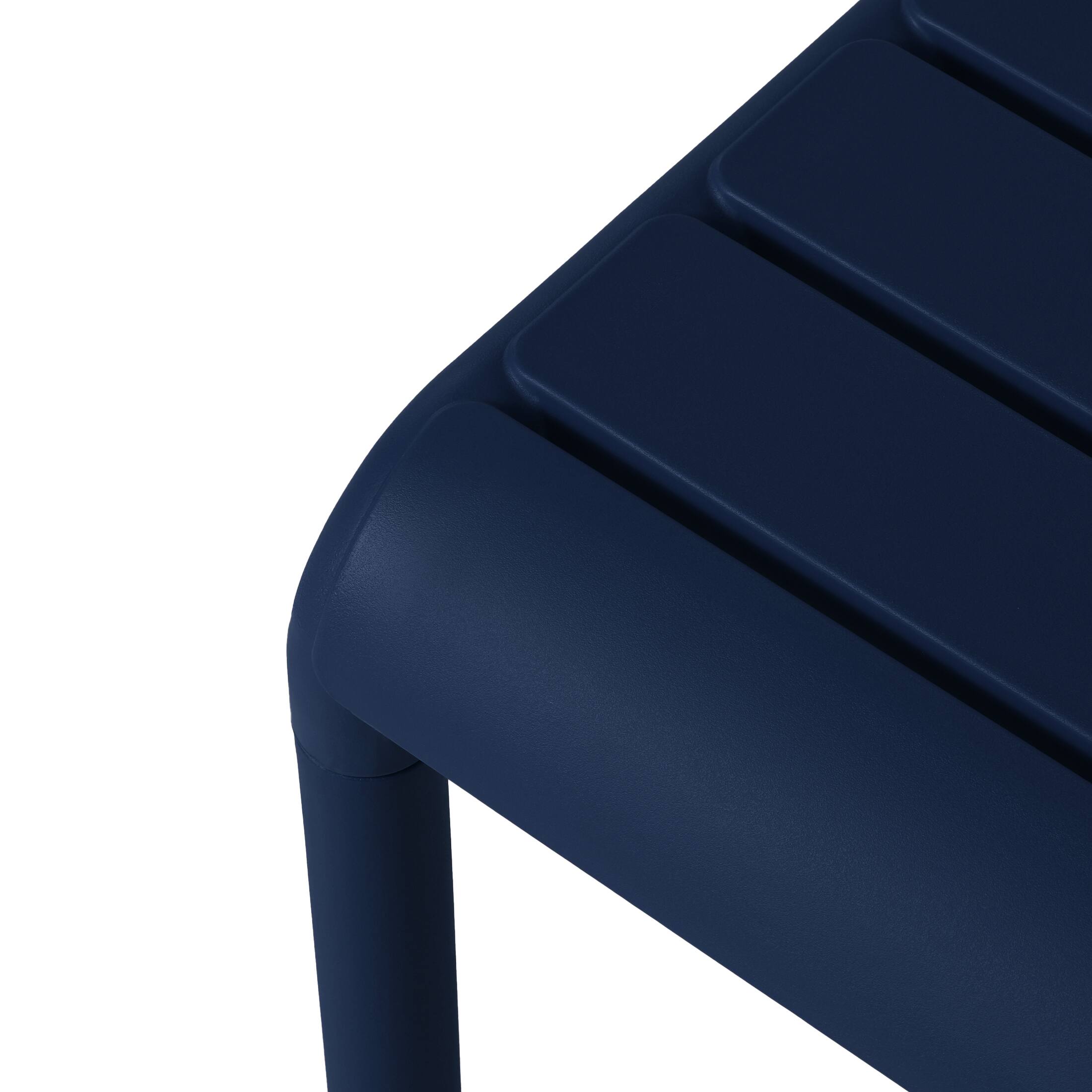 Alt View 3. WestinTrends - WestinTrends Playa Plastic Modern Outdoor Patio Accent Side Tables (Set of 2) - Navy Blue.