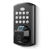 Front. DESLOC - A100 Smart Door Lock, Smart Keypad Deadbolt with Fingerprint for Front Door - Black.