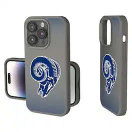 Keyscaper - NFL - Los Angeles Rams Linen Logo iPhone Soft Touch Case - 14 - Gray