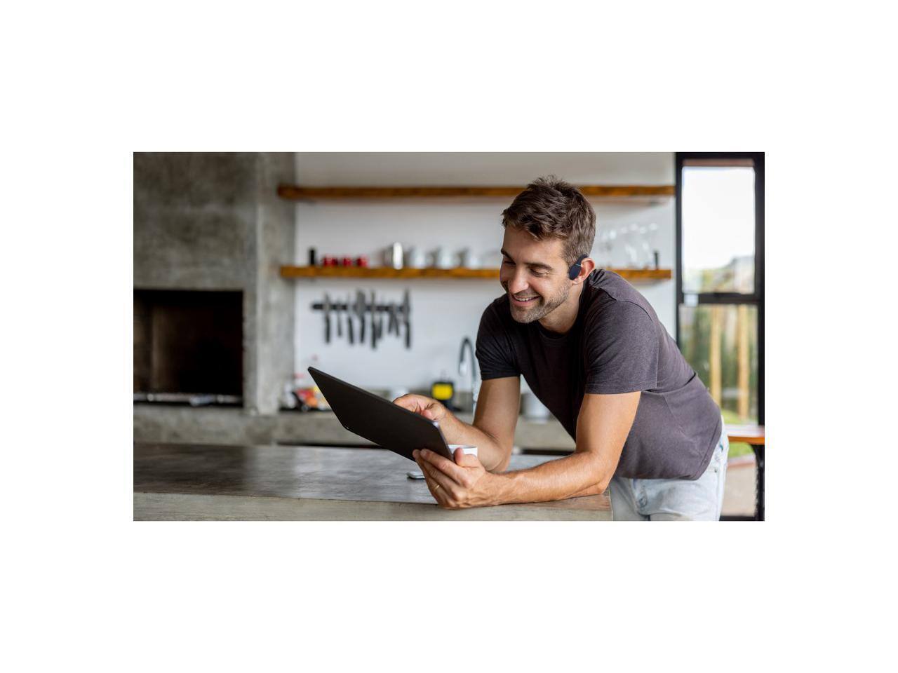 Alt View 5. Creative Labs - Creative Outlier Free Pro Wireless Bone Conduction Headphones, Bluetooth 5.3, IPX8, 8GB, 10hr Battery, Mic.