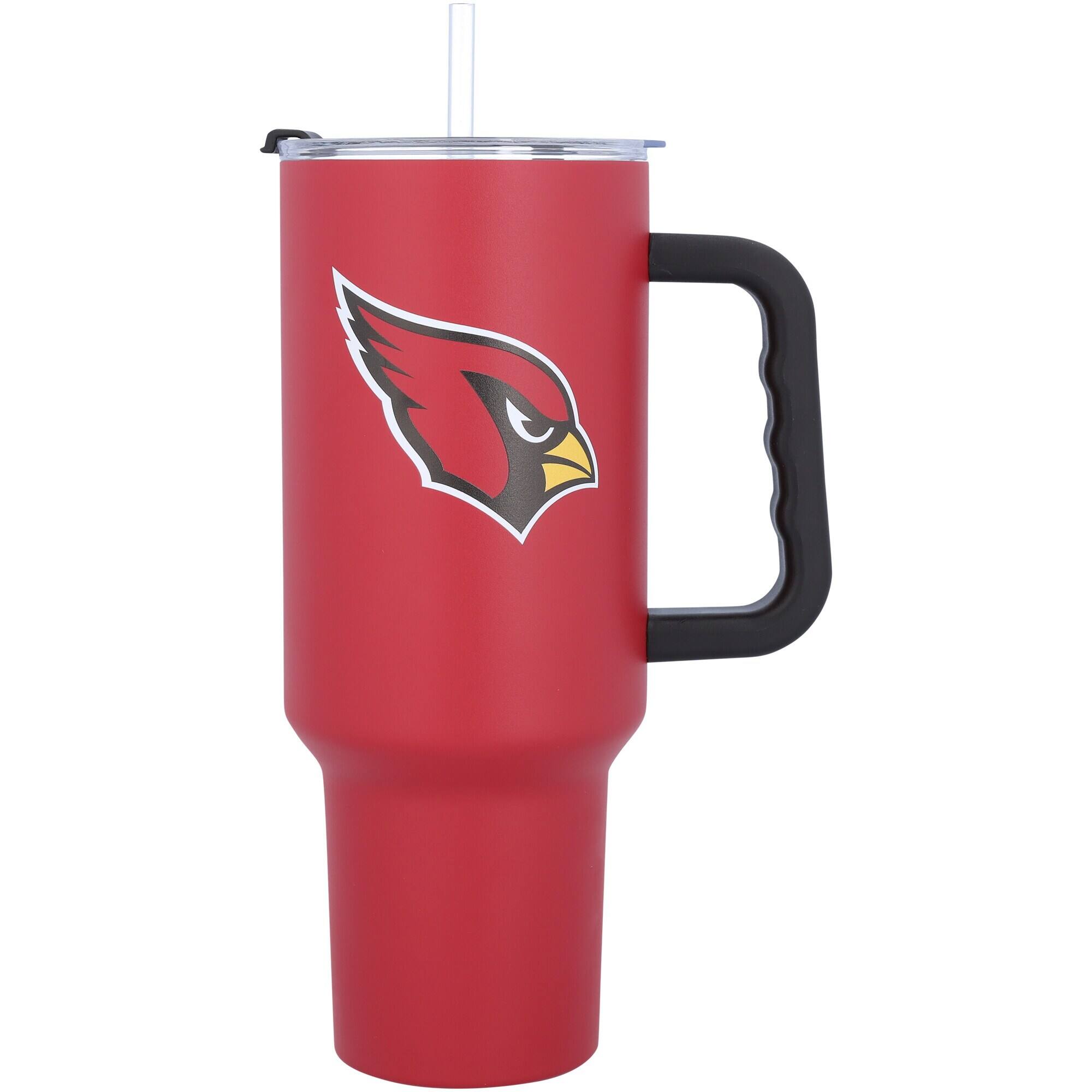 Front. Logo Brands - Arizona Cardinals 40oz. Travel Tumbler with Handle - Multicolor.