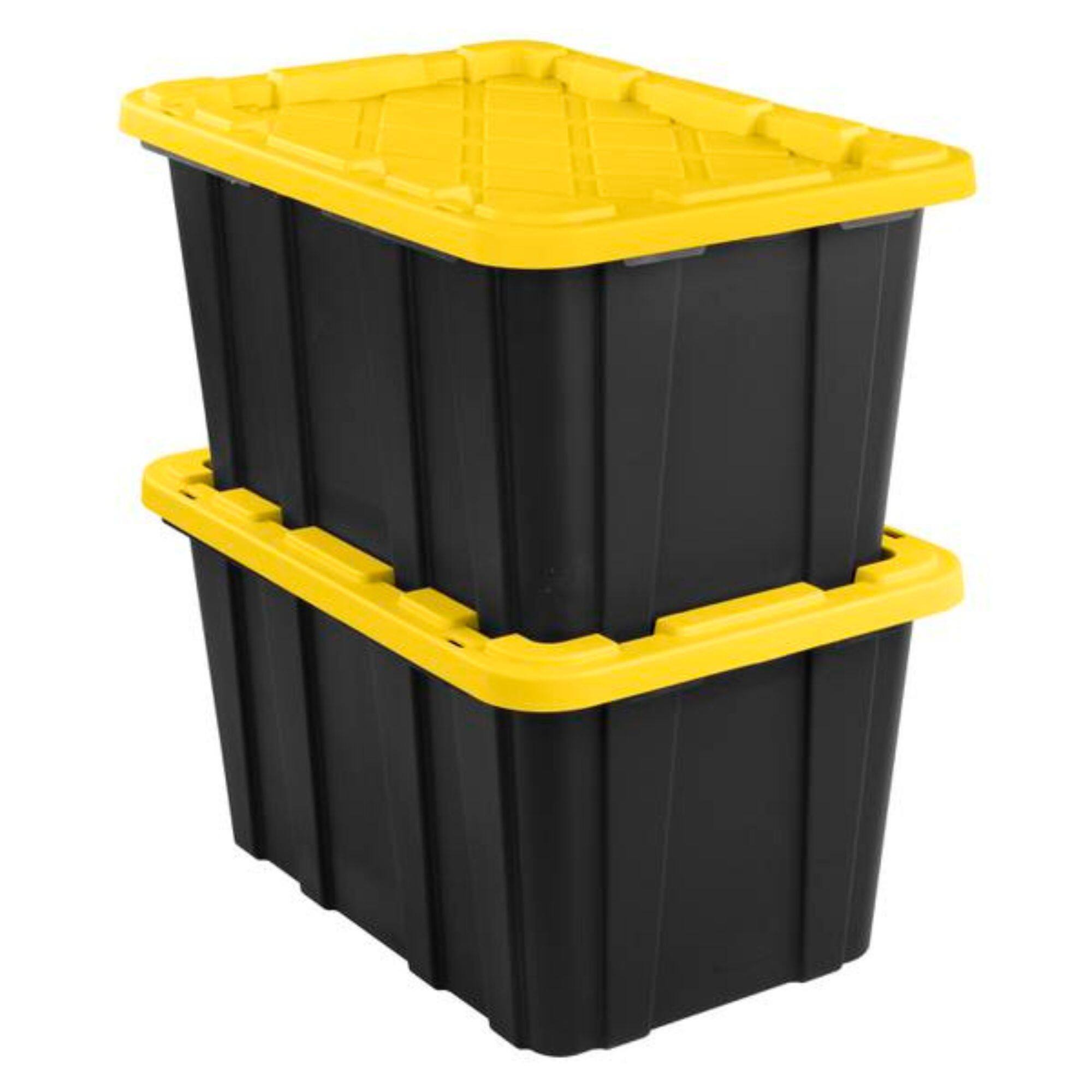 Alt View 7. Sterilite - Sterilite 27 Gallon Industrial Stackable Storage Tote Lidded Containers, 8 Pack.