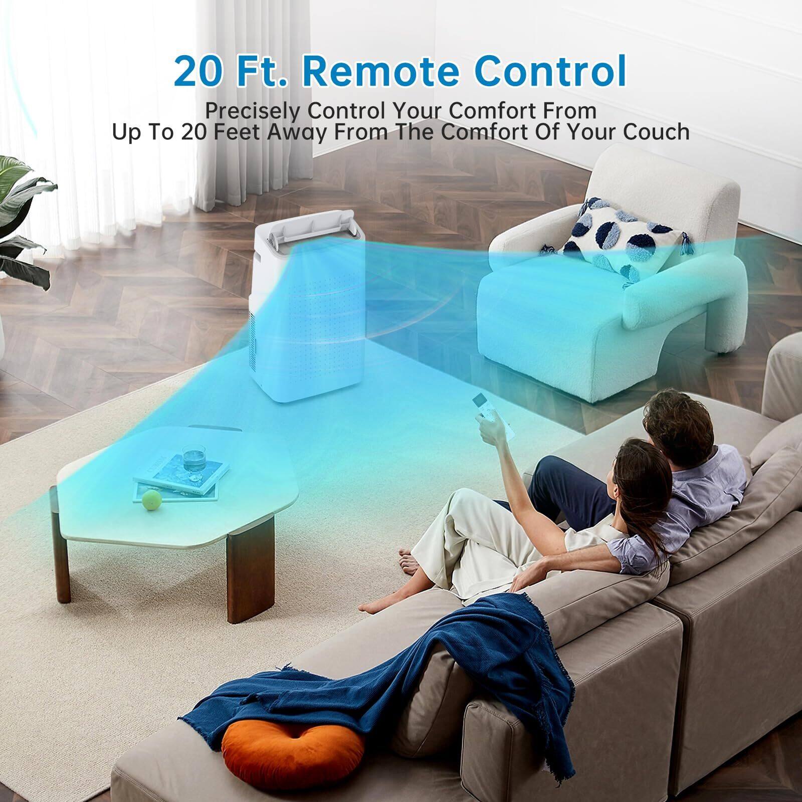 20 Ft. Remote Control  
Precisely Control Your Comfort From Up To 20 Feet Away From The Comfort Of Your Couch