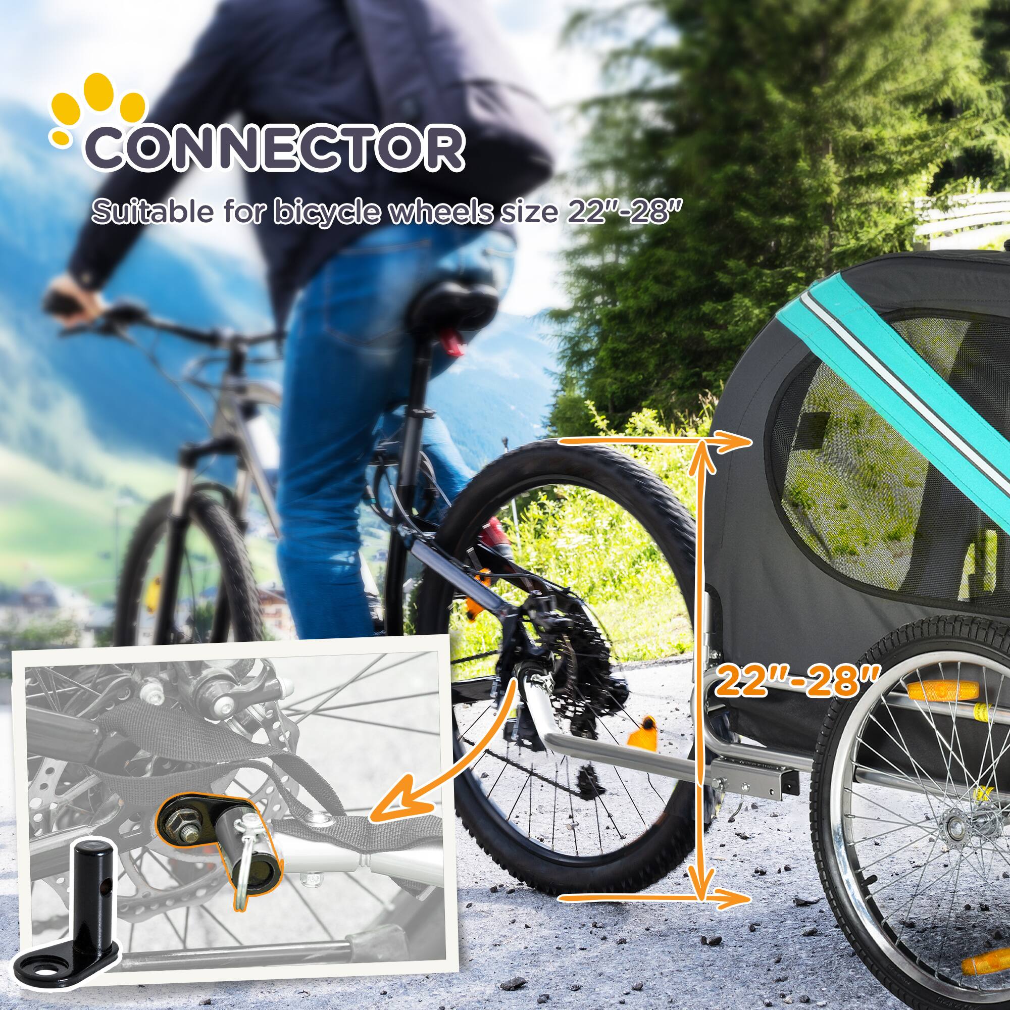 CONNECTOR  
Suitable for bicycle wheels size 22"-28"