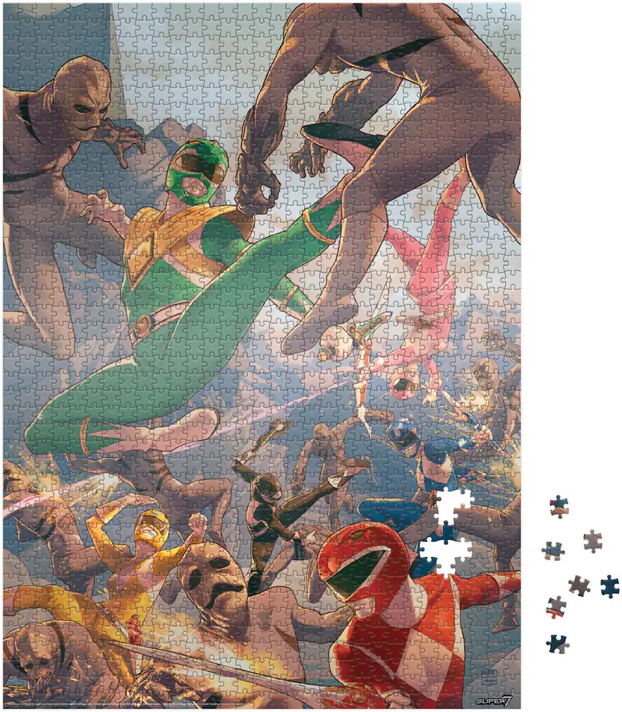 Super7 Mighty Morphin Power Rangers Rangers Grouped Foil Puzzle ...