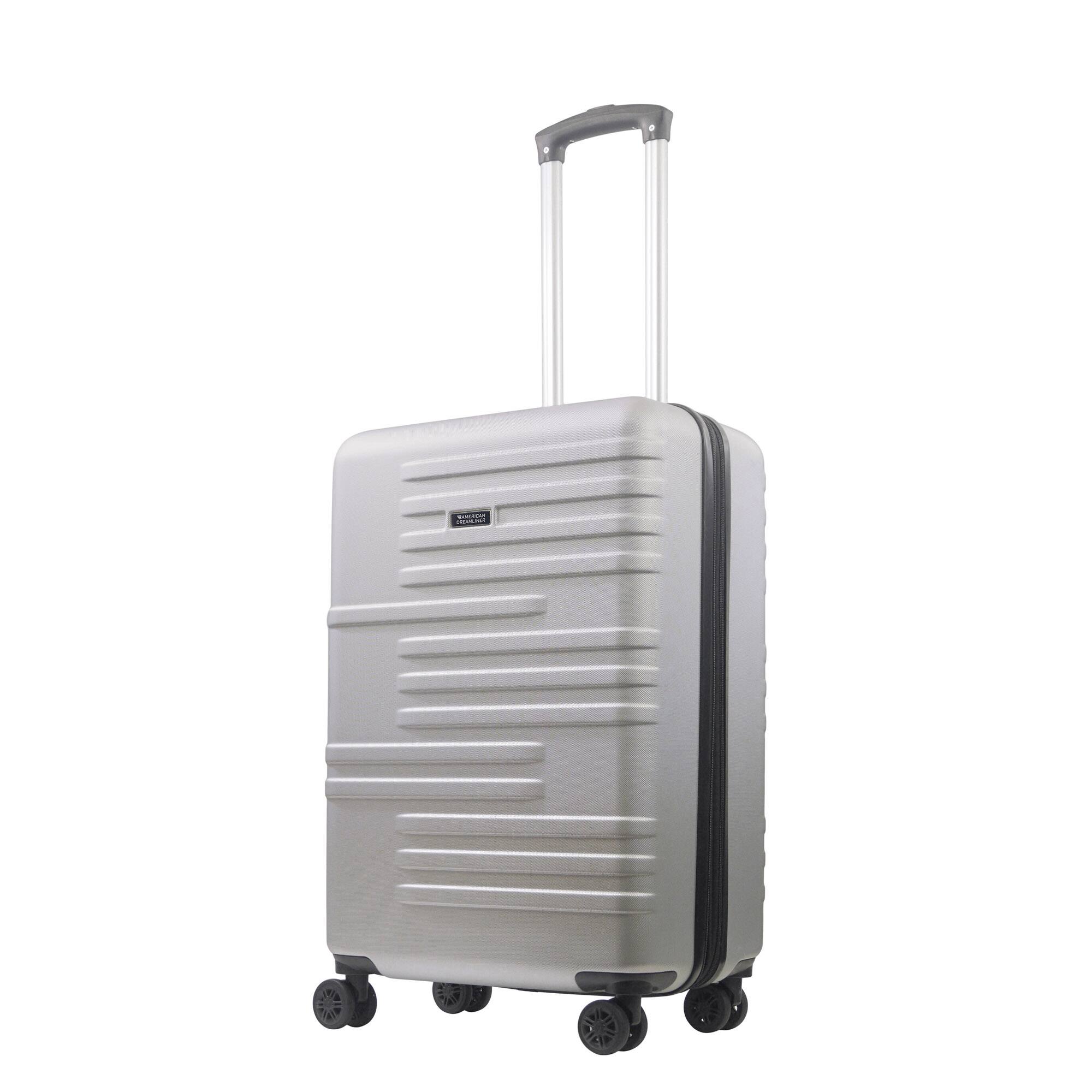 Angle. American Dreamliner - 26.5" Hardside Luggage with Expansion - SILVER GREY.