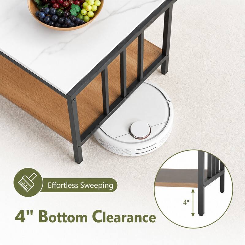 Effortless Sweeping  
4" Bottom Clearance
