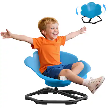 Front. Segmart - Spinning Chair for Autistic Kids, Flower-Shaped Sensory Spinning Chair for Balance & Coordination, Autism Sensory Toys.