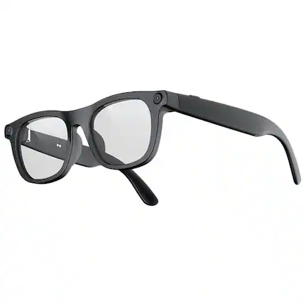 Front. Cluzine - Multifunctional AI Smart Glasses 1300W HD Camera Photo Video Music Translation AI Assistant Long Battery Life - Black.