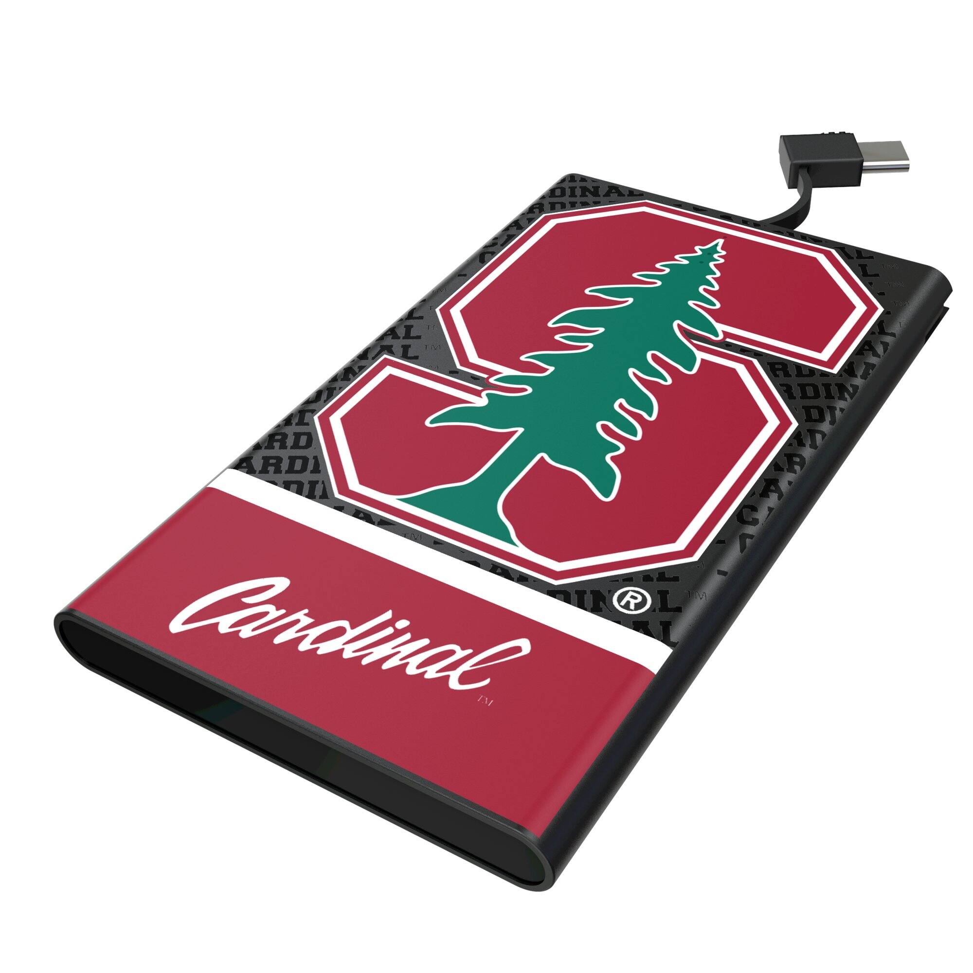 Keyscaper - Stanford Cardinal Endzone Plus 5000mAh Flat Powerbank - Black