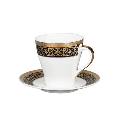 Front. Jiallo - The Majestic Tea Service Collection - 220 cc tea cup set - Multi Color.