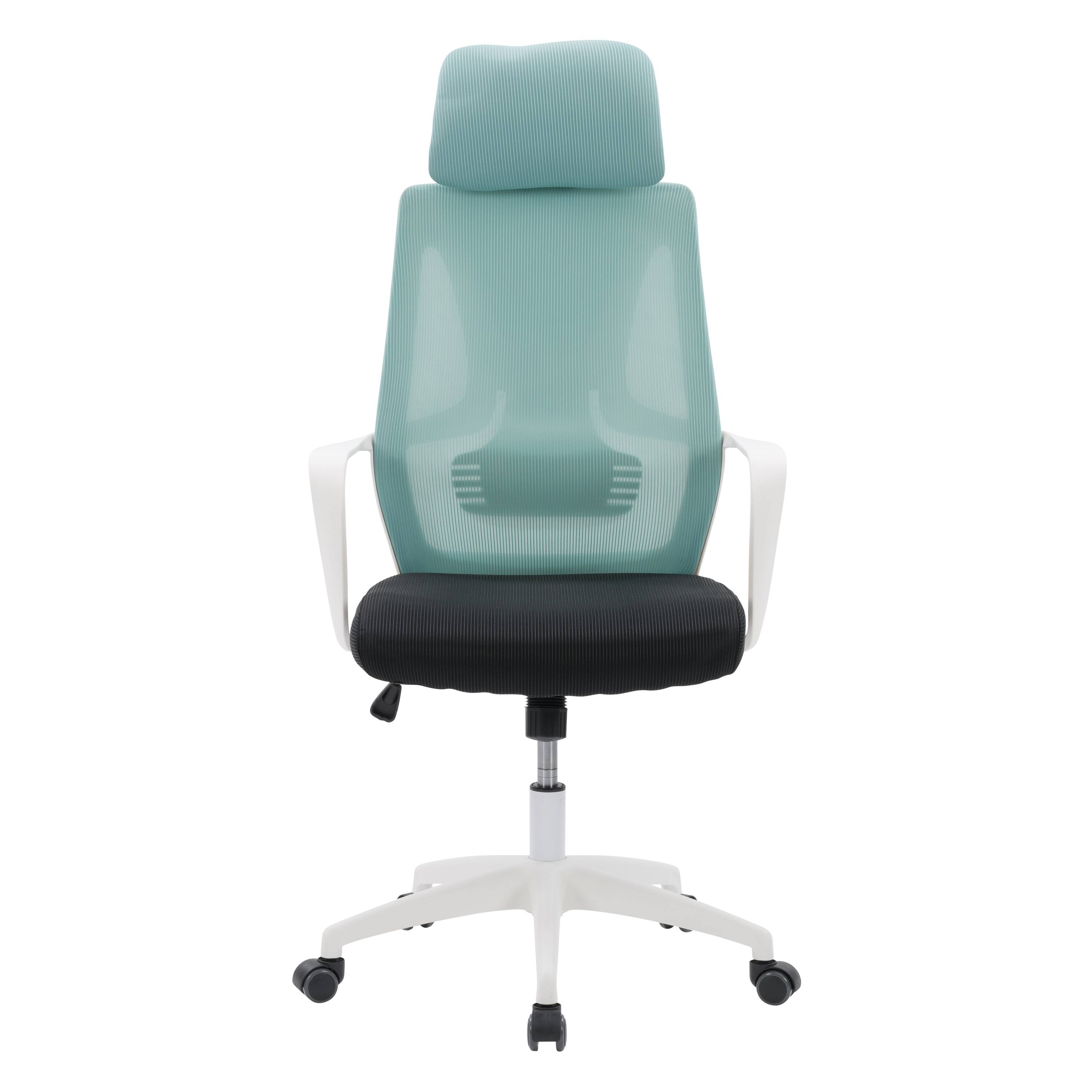 Front. CorLiving - Workspace Mesh Back Office Chair - Teal and Black.