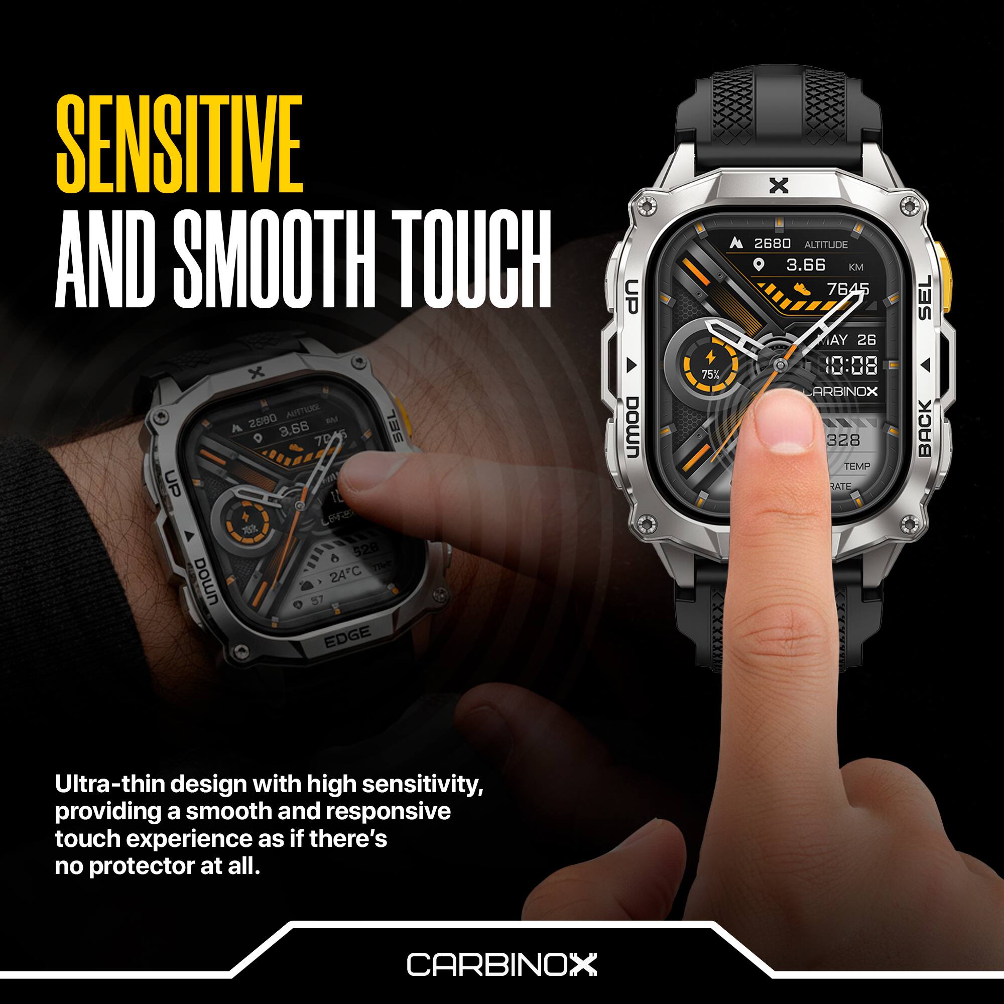 SENSITIVE AND SMOOTH TOUCH

Ultra-thin design with high sensitivity, providing a smooth and responsive touch experience as if there's no protector at all.

CARBINOX