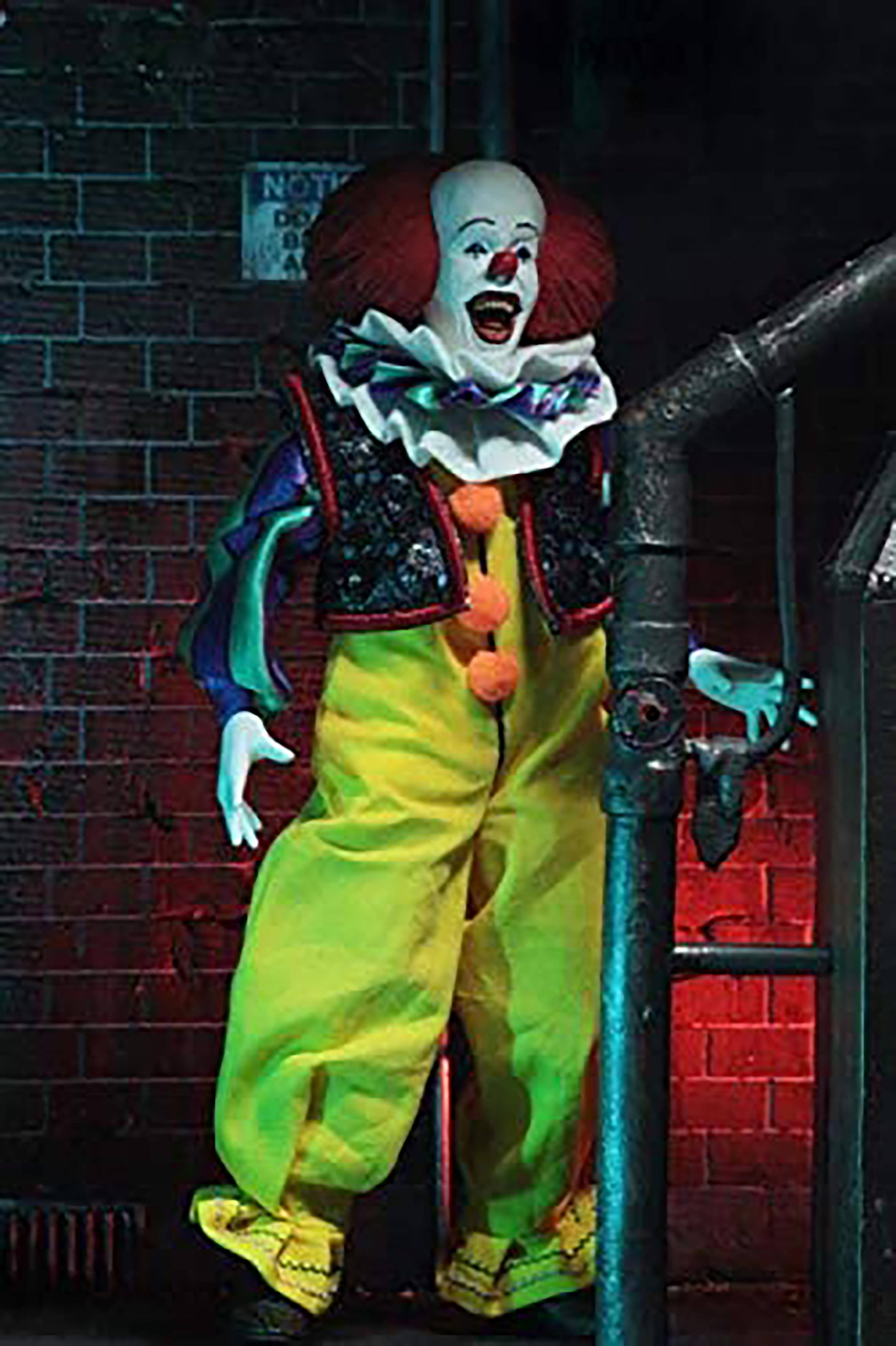 Alt View 1. NECA - IT 8 Inch Clothed Action Figure | Pennywise (1990) - Yellow.