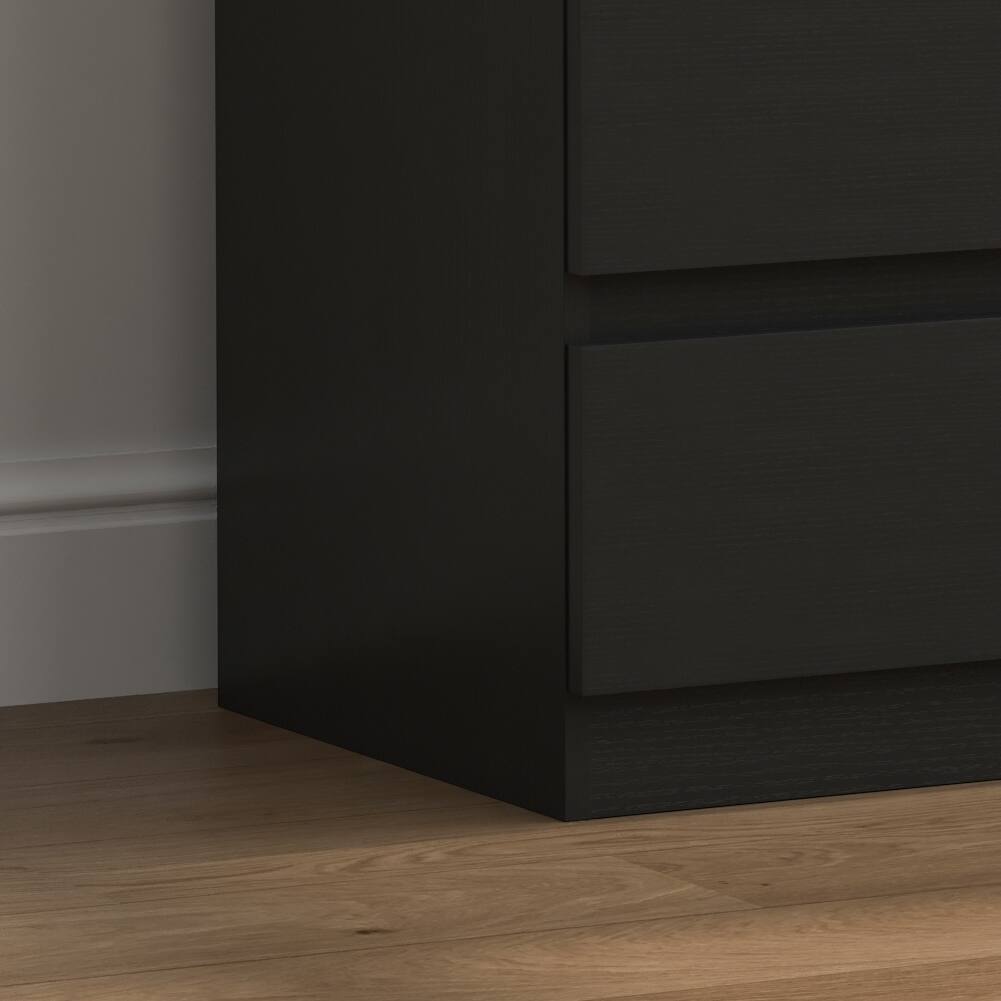 Alt View 6. Spaco - 8 Drawers Storage Dresser, Modern Handle-Free Design for Bedroom, Closet and Living Room, Euro Slide Wood Chest - Black.