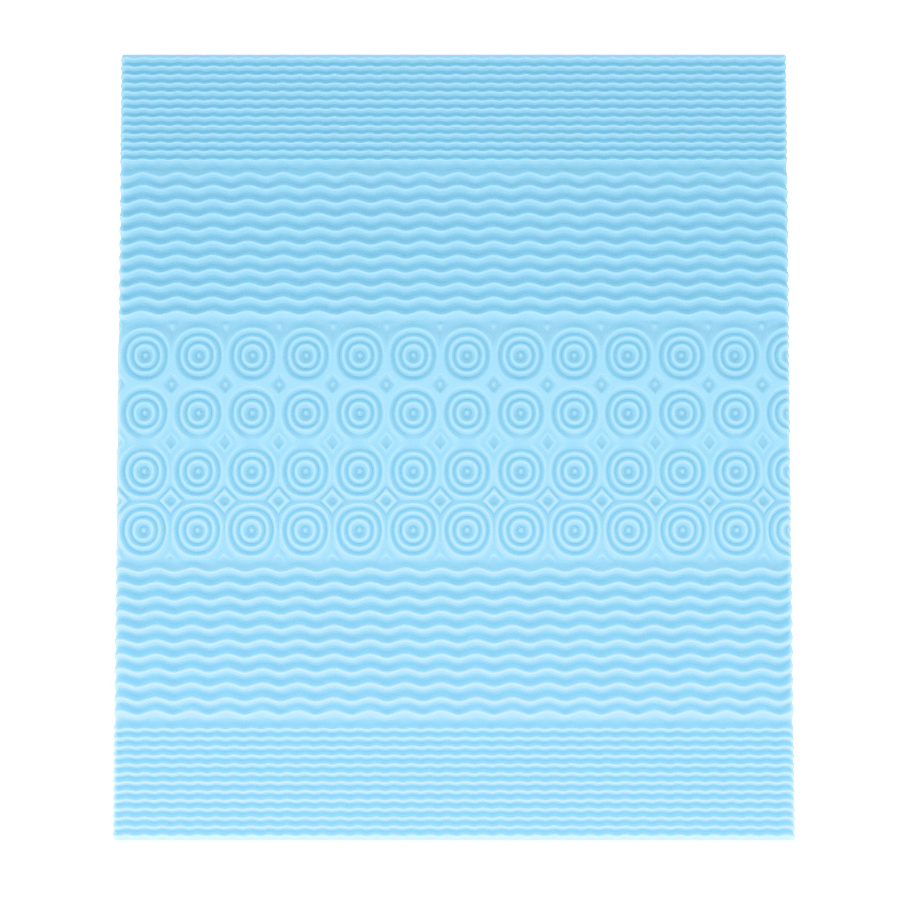 Alt View 1. Emma + Oliver - Astor Memory Foam Mattress Topper with Cooling Gel Infused, CertiPUR-US Certified Foam and 5-Zone Support - Green.