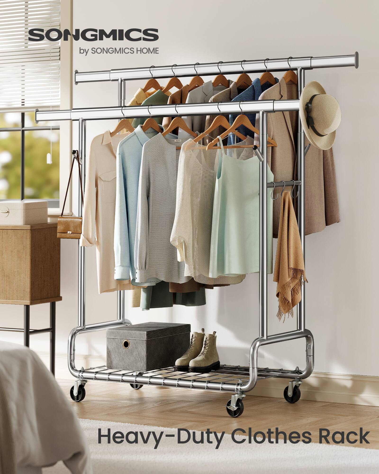 SONGMICS by SONGMICS HOME Heavy-Duty Clothes Rack