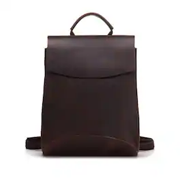 Steel Horse Leather - The Gyda Backpack | Vintage Leather Travel Backpack - Dark Brown