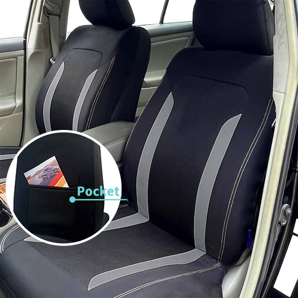 Alt View 2. VEGA AUTOMOTIVE - Car Seat Covers Full Set Universal Faux Leather For Cars Waterproof Comfortable Automotive Sedans Suvs - Pink.