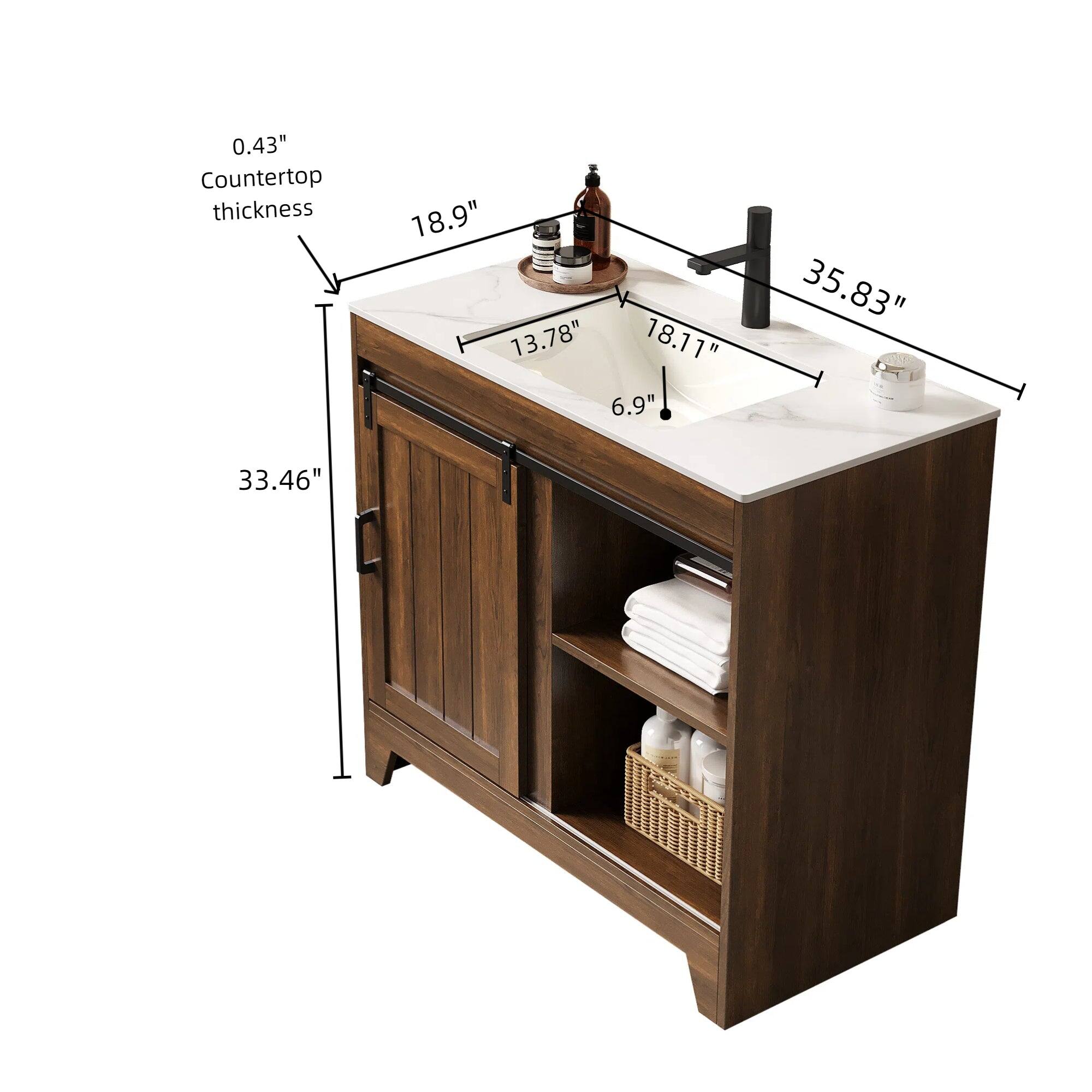 0.43" Countertop thickness  
18.9"  
13.78"  
18.11"  
6.9"  
35.83"  
33.46"