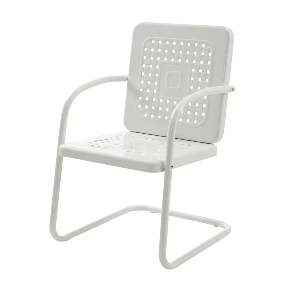 Crosley Furniture - Bates 2Pc Retro Outdoor Chair Set - 2 Armchairs - White Gloss price history on PriceWatchPro