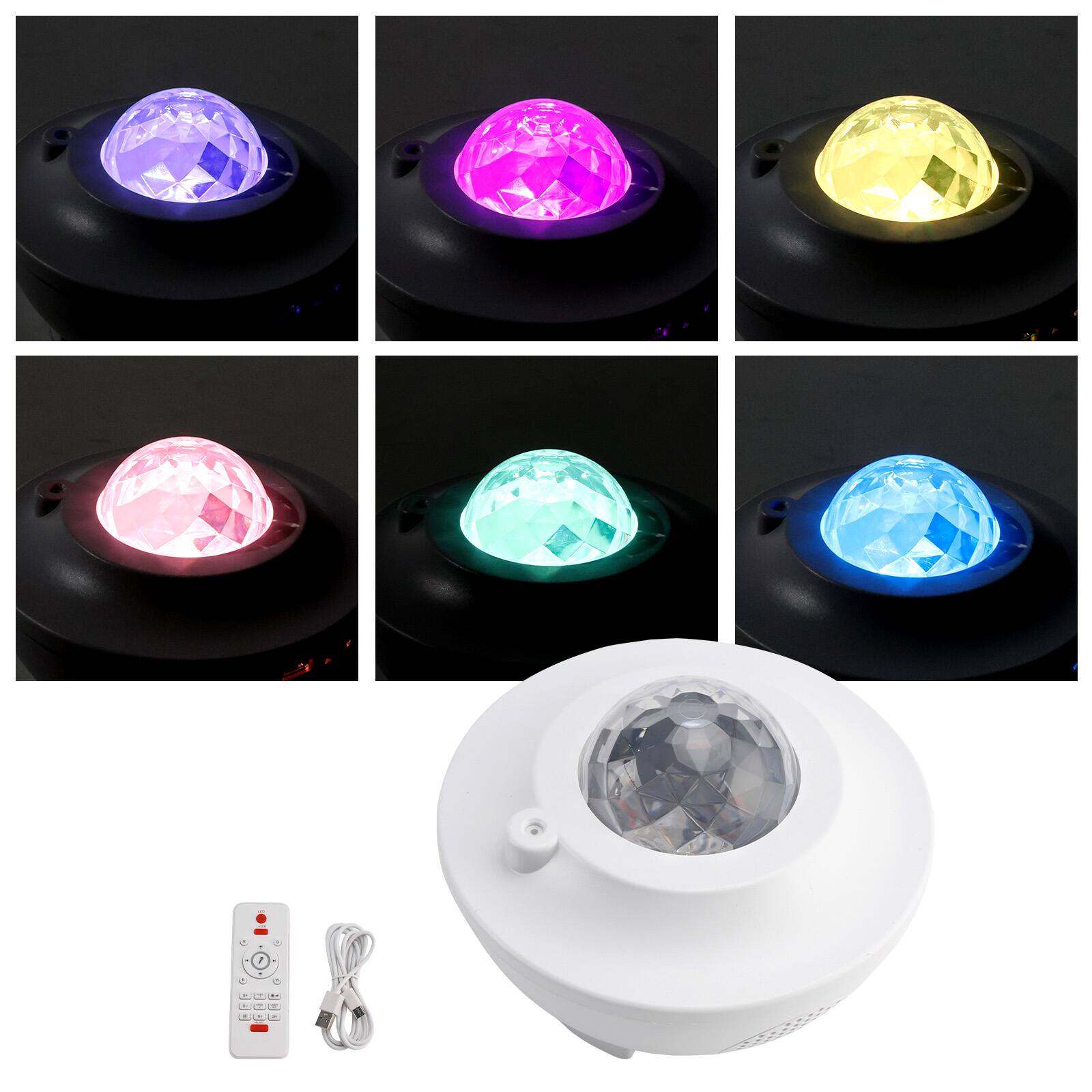 Alt View 6. Topteng - Galaxy Star Projector Night Light – Ocean Wave, 21 Modes, Bluetooth & Remote, Fit for Bedroom, Party, Kids Room - White.