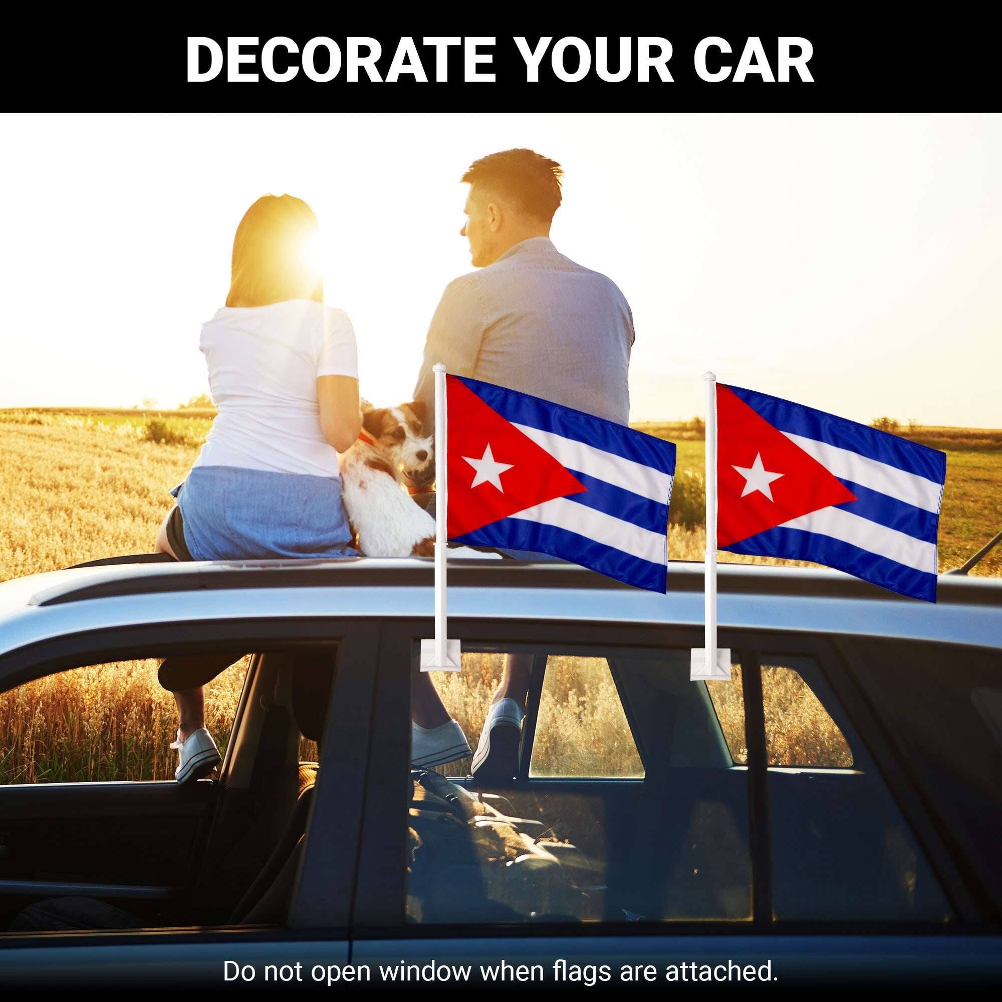 DECORATE YOUR CAR

Do not open window when flags are attached.