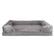 Front. PetMaker - Orthopedic Dog Bed with Bolster - Gray.