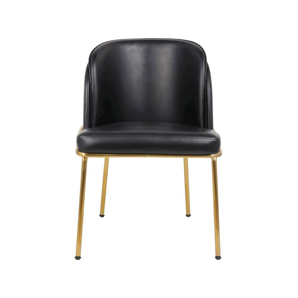 Alt View 2. Meridian Furniture - Jagger Black Vegan Leather Dining Chair, Set of 2 - Black.