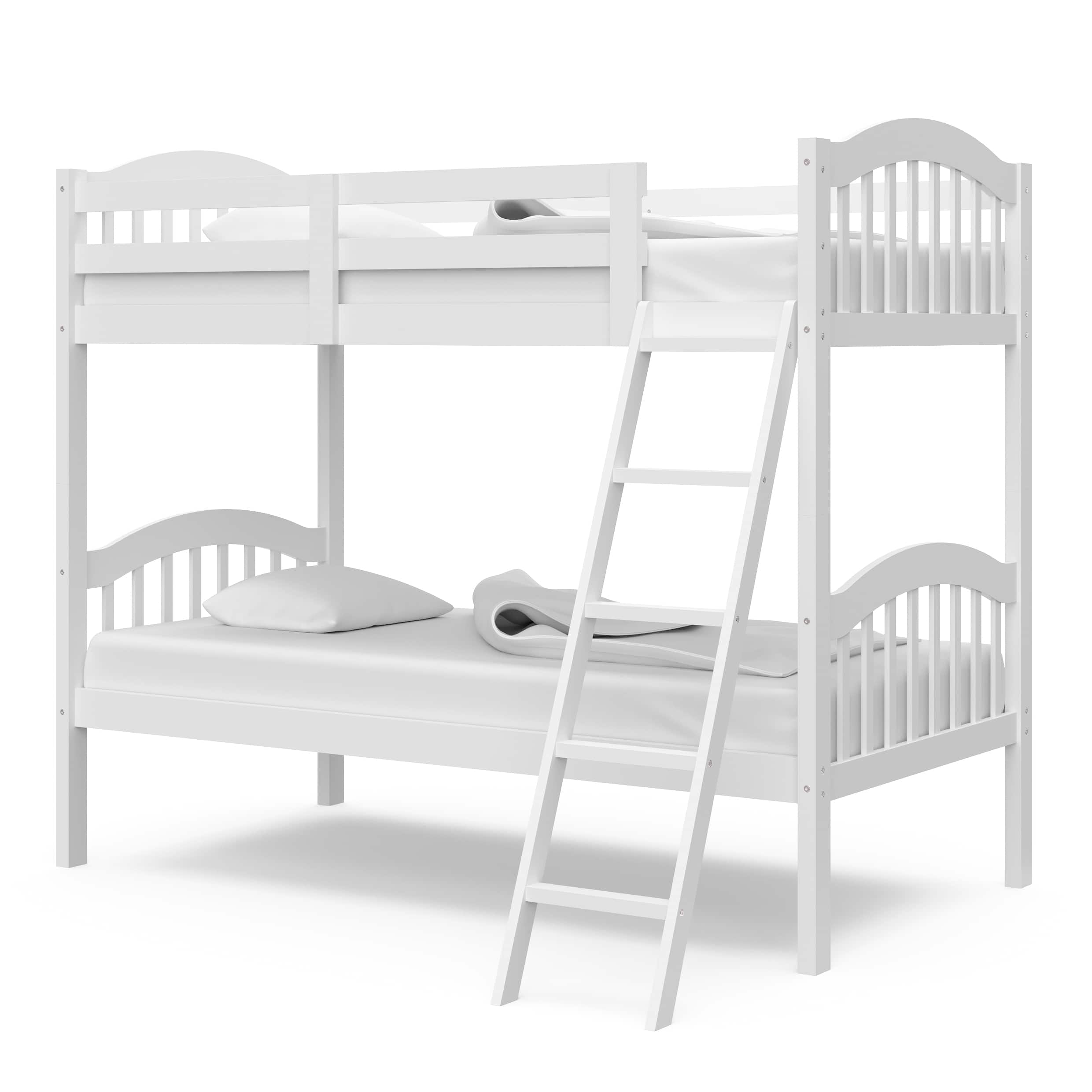 Alt View Zoom 11. Storkcraft - Long Horn Solid Hardwood Twin Bunk Bed - White.