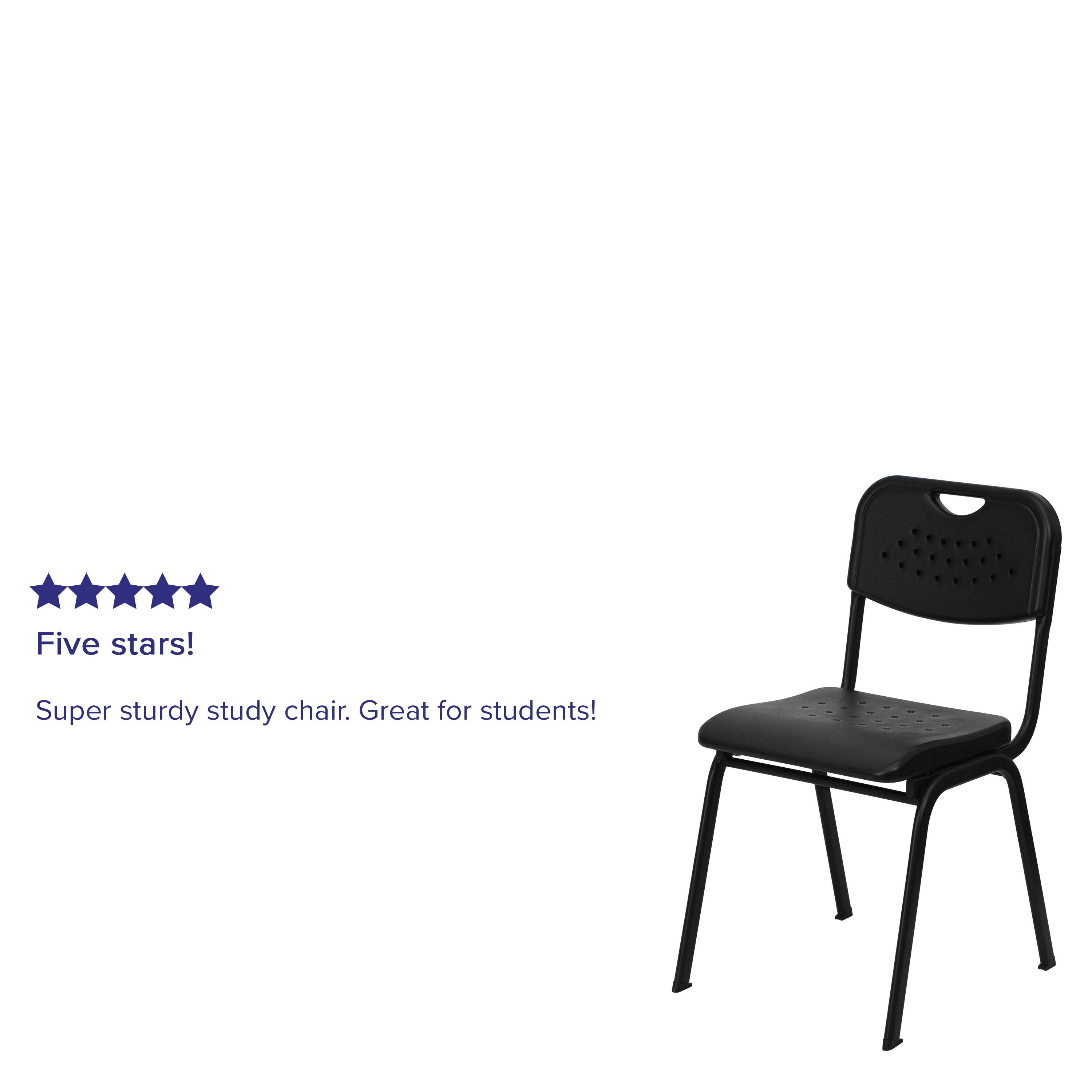 Five stars!  
Super sturdy study chair. Great for students!