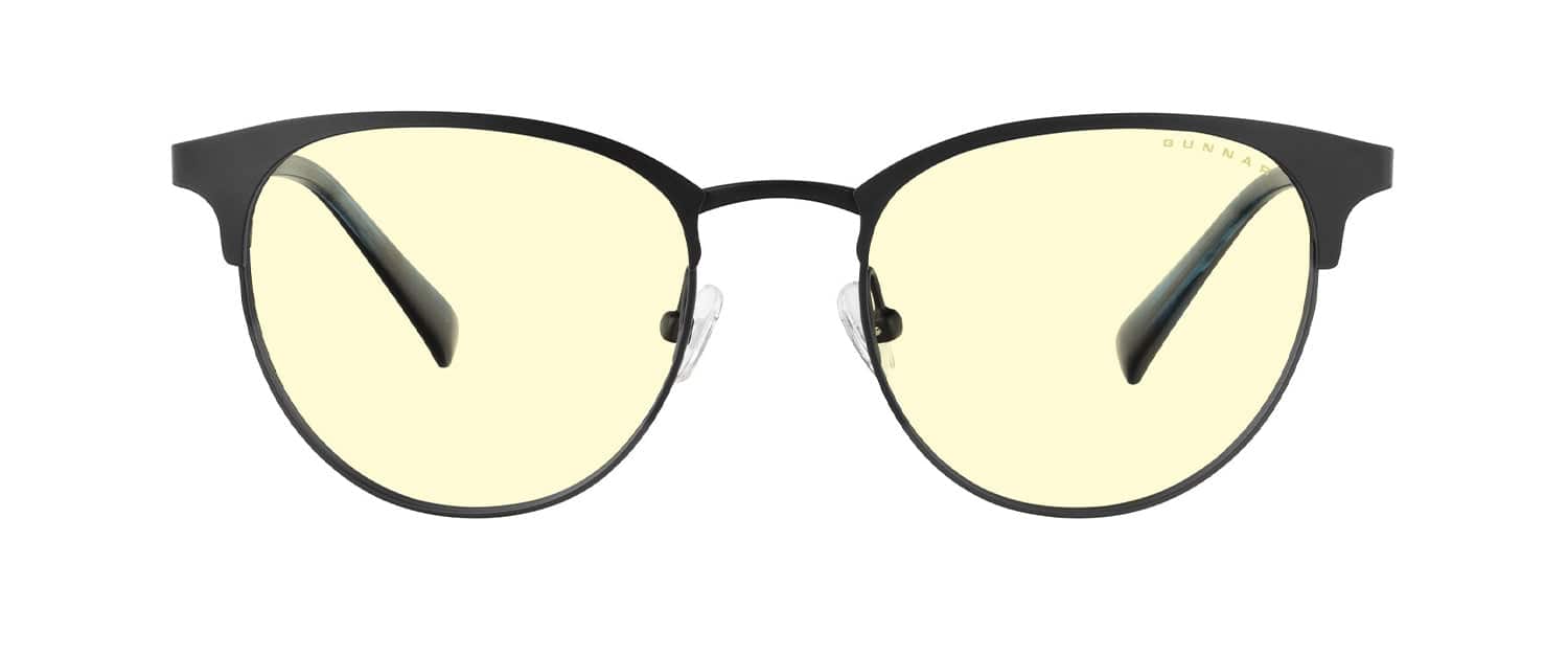 GUNNAR - Premium Gaming and Computer Glasses - Blocks 65% Blue Light - Apex, Onyx, Amber Tint,51 mm - Onyx/Navy